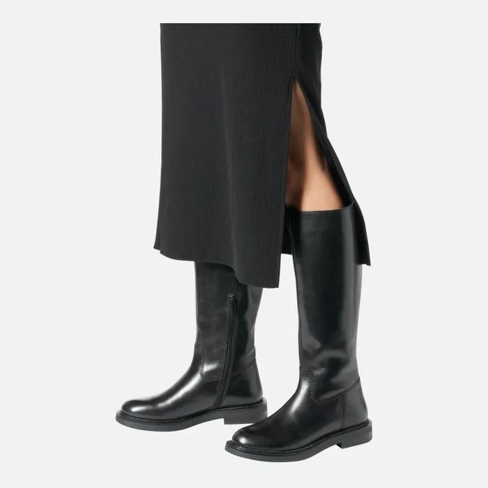 Geox Boots SERILDA WOMAN Black Leather Boots Black 8211 Woman