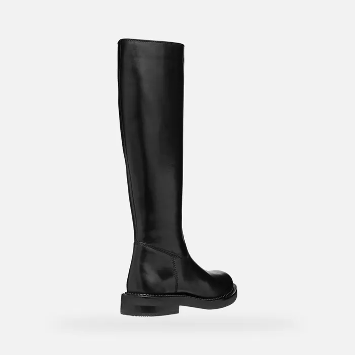 Geox Boots SERILDA WOMAN Black Leather Boots Black 8211 Woman