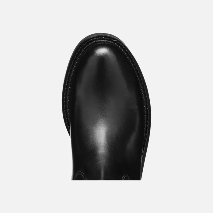 Geox Boots SERILDA WOMAN Black Leather Boots Black 8211 Woman