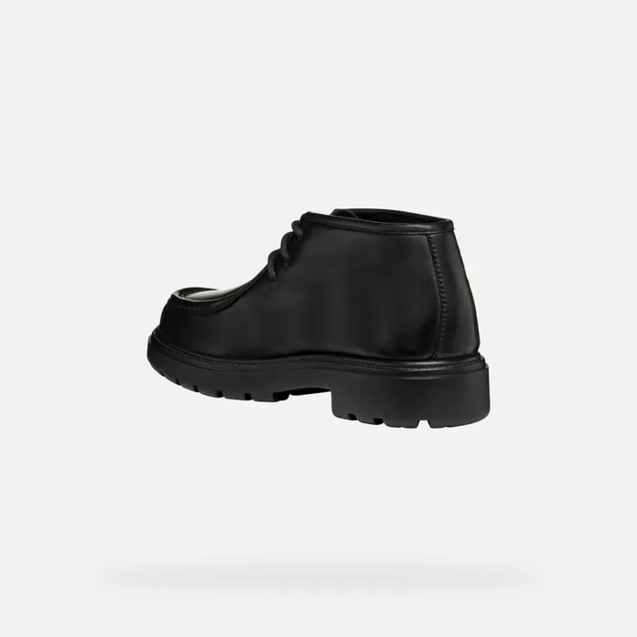 Geox Casual Shoes SPHERICA EC7 MAN Black Leather Shoes Black 8211 Man