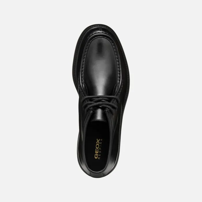 Geox Casual Shoes SPHERICA EC7 MAN Black Leather Shoes Black 8211 Man