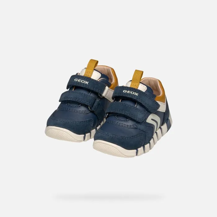 Geox First Steps IUPIDOO BABY NavyCurry Sneakers With Straps Navycurry 8211 Kids