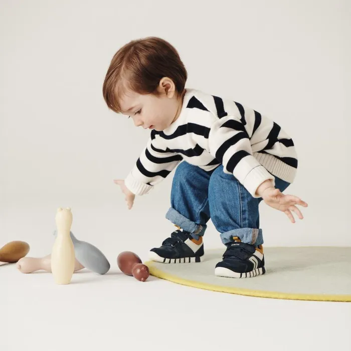 Geox First Steps IUPIDOO BABY NavyCurry Sneakers With Straps Navycurry 8211 Kids