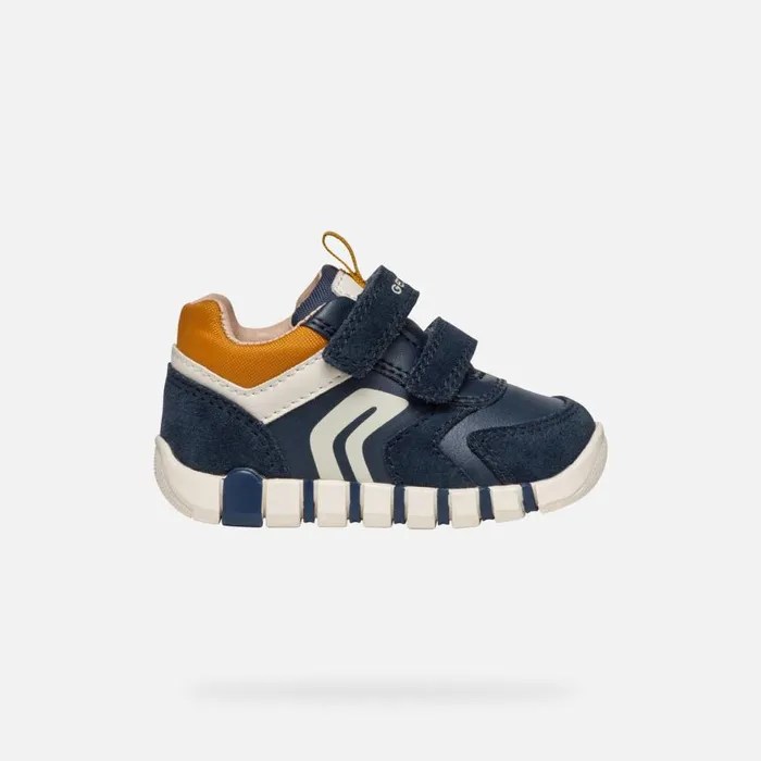 Geox First Steps IUPIDOO BABY NavyCurry Sneakers With Straps Navycurry 8211 Kids