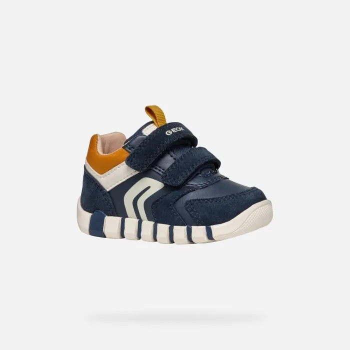 Geox First Steps IUPIDOO BABY NavyCurry Sneakers With Straps Navycurry 8211 Kids