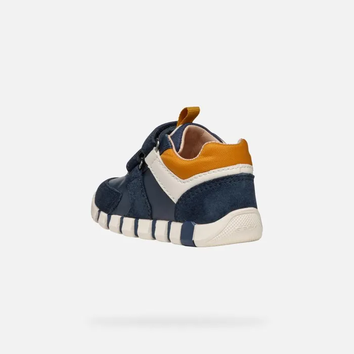 Geox First Steps IUPIDOO BABY NavyCurry Sneakers With Straps Navycurry 8211 Kids