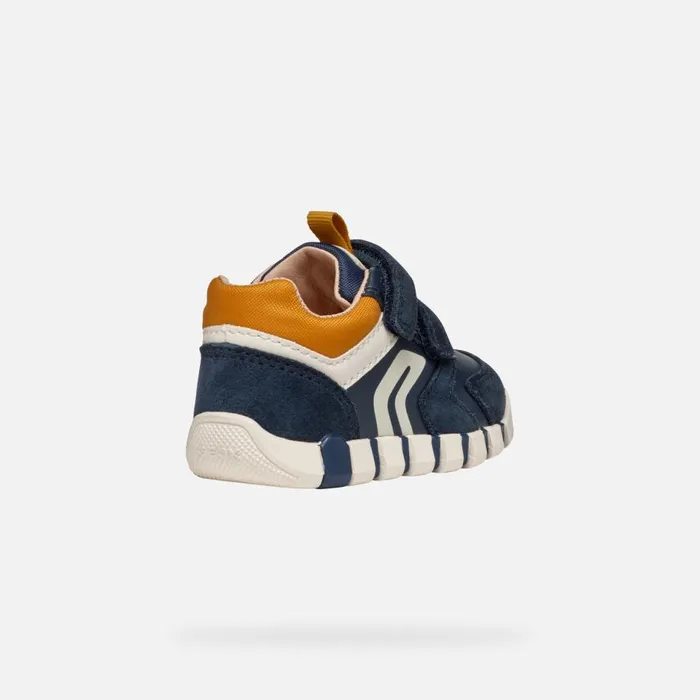 Geox First Steps IUPIDOO BABY NavyCurry Sneakers With Straps Navycurry 8211 Kids