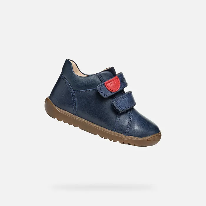 Geox First Steps MACCHIA BABY Navy Sneakers With Straps Navy 8211 Kids