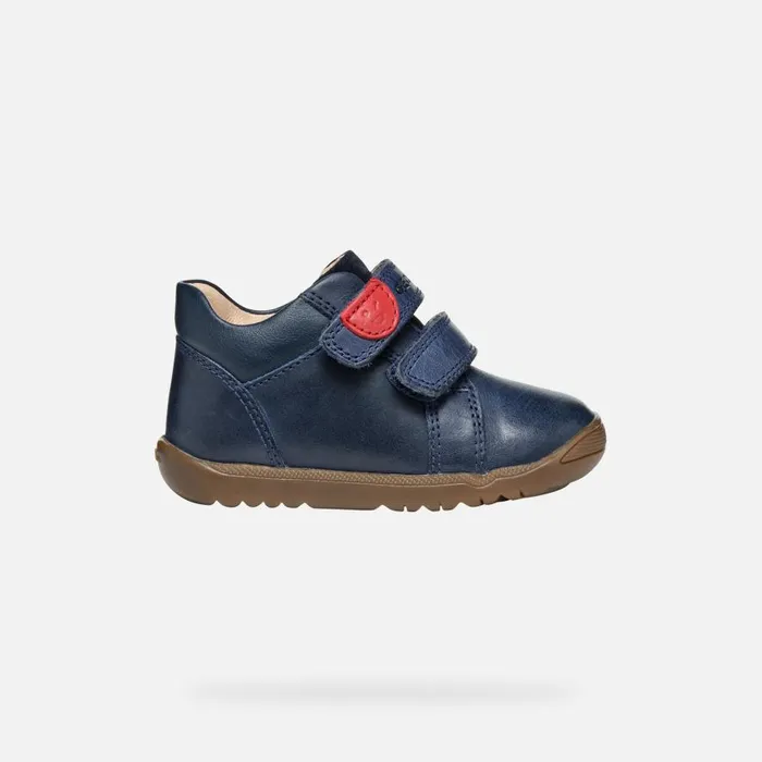 Geox First Steps MACCHIA BABY Navy Sneakers With Straps Navy 8211 Kids
