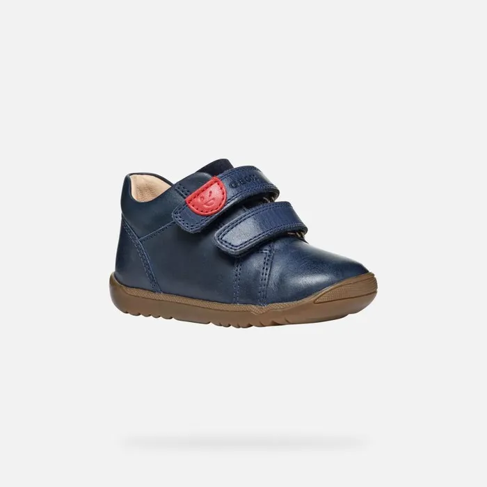 Geox First Steps MACCHIA BABY Navy Sneakers With Straps Navy 8211 Kids