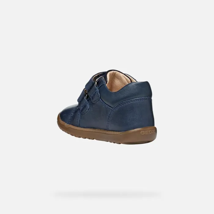 Geox First Steps MACCHIA BABY Navy Sneakers With Straps Navy 8211 Kids