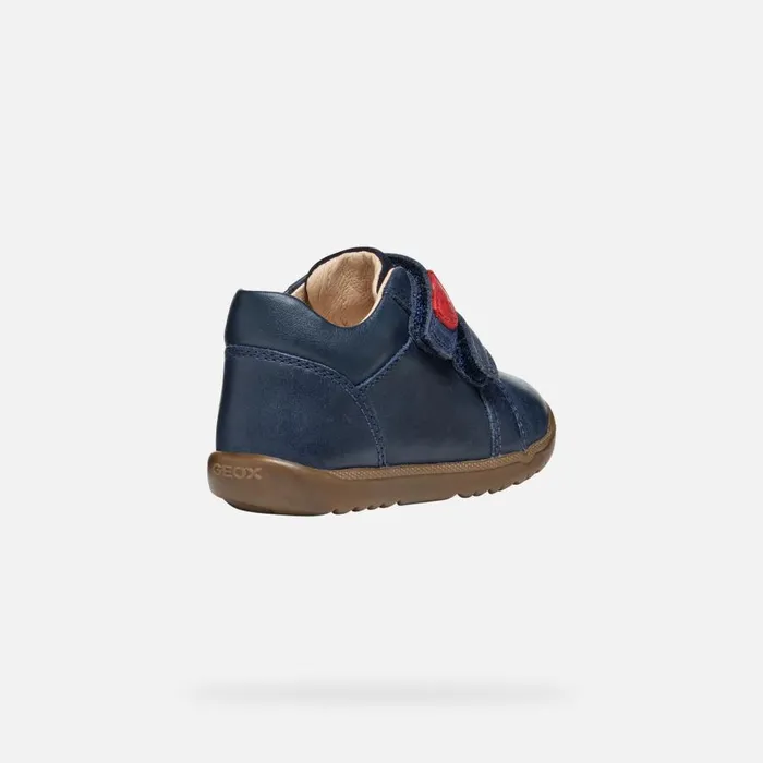 Geox First Steps MACCHIA BABY Navy Sneakers With Straps Navy 8211 Kids