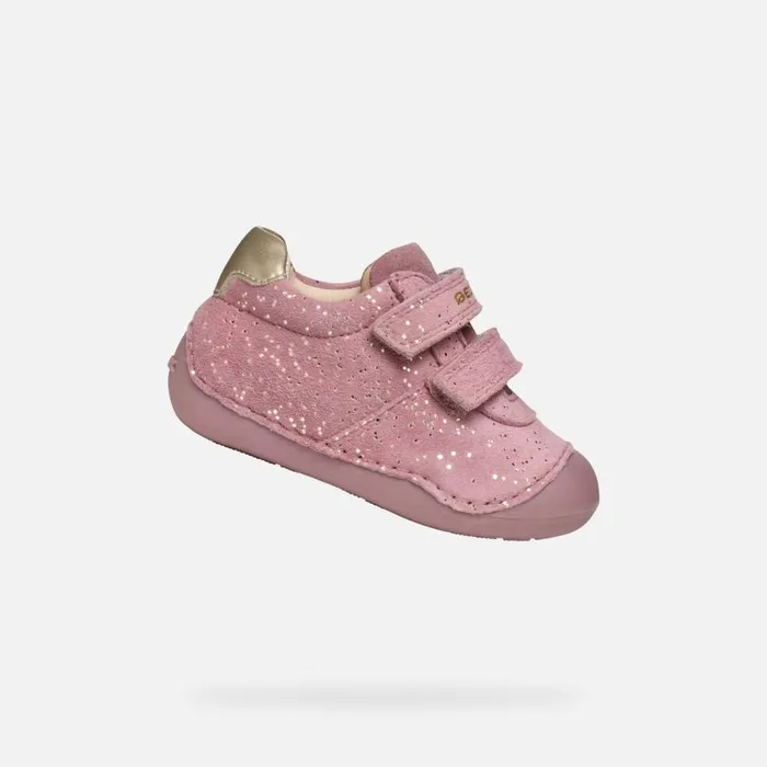 Geox First Steps TUTIM BABY GIRL PinkPlatinum Sneakers With Straps Pinkplatinum 8211 Kids Geox First Steps TUTIM BABY GIRL PinkPlatinum Sneakers With Straps Pinkplatinum 8211 Kids