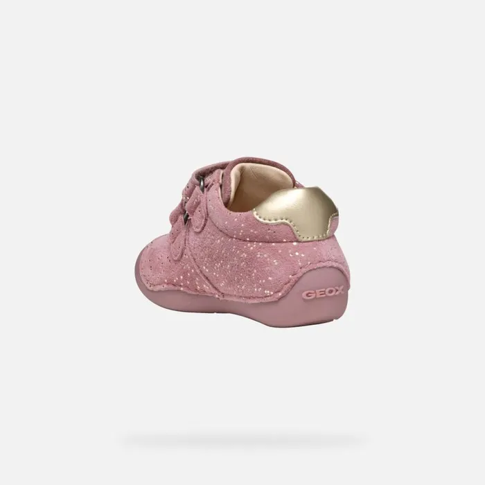 Geox First Steps TUTIM BABY GIRL PinkPlatinum Sneakers With Straps Pinkplatinum 8211 Kids