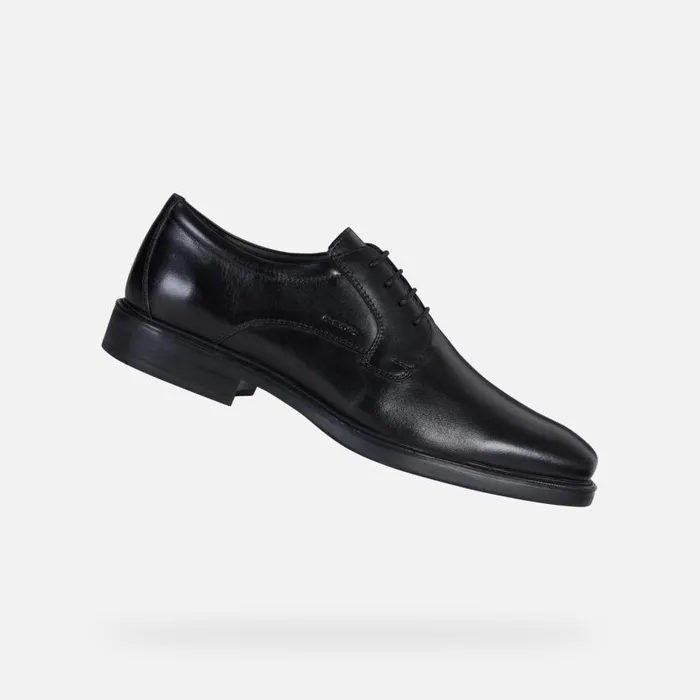 Geox Formal Shoes BRANDOLF B Leather Shoes Black Man Geox Black 8211 Man