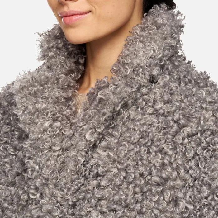 Geox Jackets DIAMOND WOMAN Gray Flannel Long Coat Gray Flannel 8211 Woman