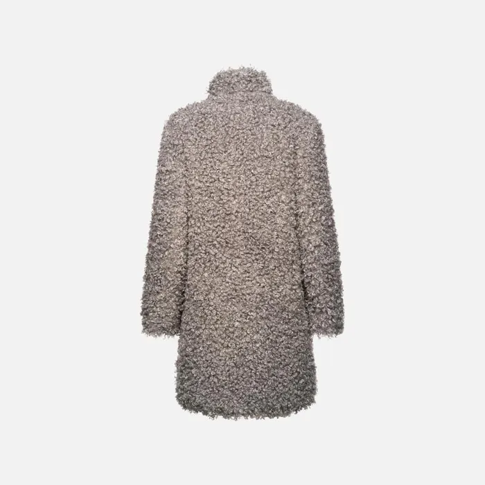 Geox Jackets DIAMOND WOMAN Gray Flannel Long Coat Gray Flannel 8211 Woman