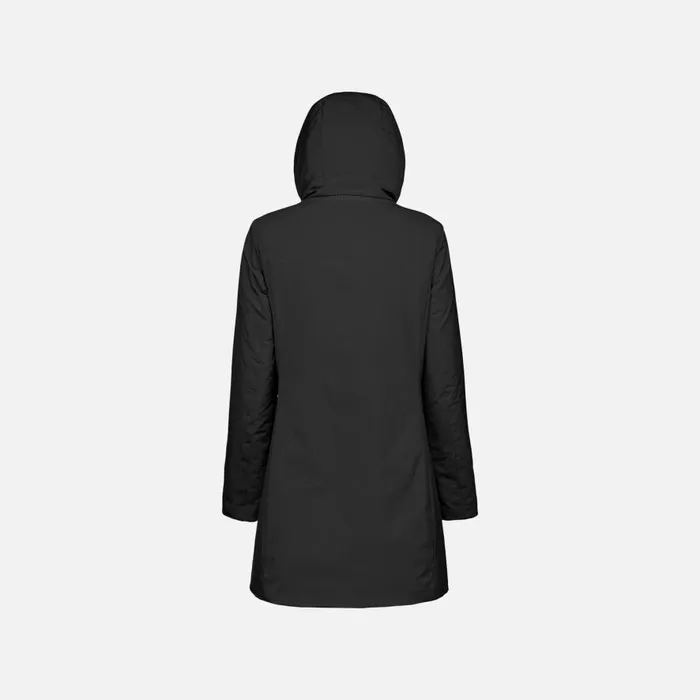 Geox Jackets SPHERICA WOMAN Black Long Parka Black 8211 Woman