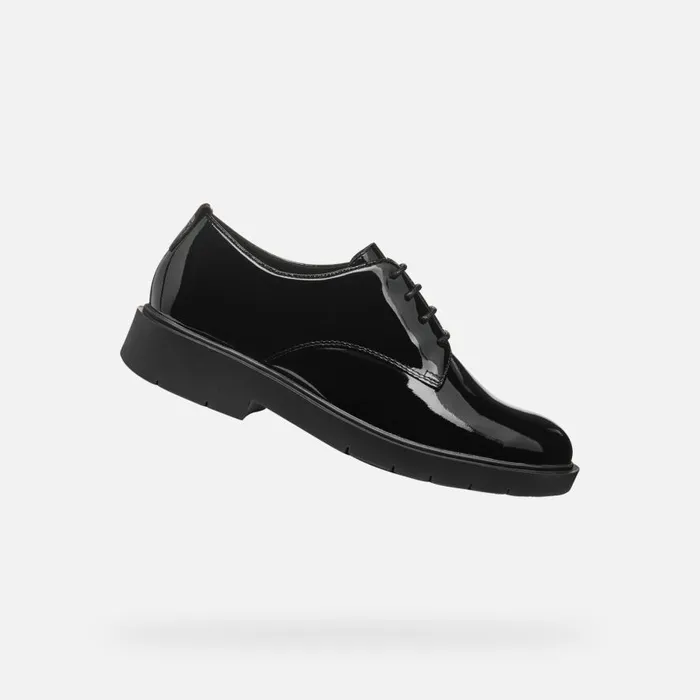 Geox Lace Ups And Brogues SPHERICA EC1 WOMAN Black Laceup Shoes Black 8211 Woman