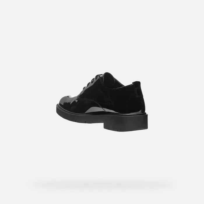 Geox Lace Ups And Brogues SPHERICA EC1 WOMAN Black Laceup Shoes Black 8211 Woman