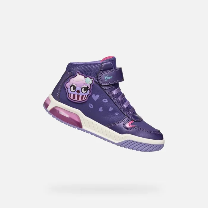 Geox LightUp Shoes INEK GIRL VioletFuchsia High Top Sneakers Violetfuchsia 8211 Kids Geox LightUp Shoes INEK GIRL VioletFuchsia High Top Sneakers Violetfuchsia 8211 Kids