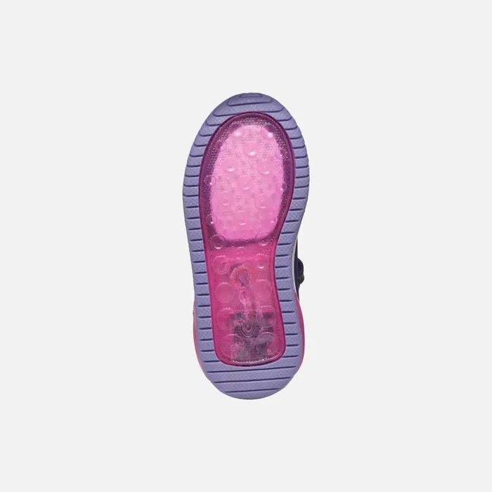 Geox LightUp Shoes INEK GIRL VioletFuchsia High Top Sneakers Violetfuchsia 8211 Kids
