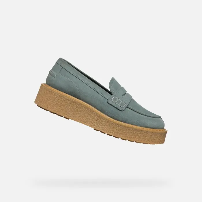 Geox Loafers ELIDEA WOMAN Sage Suede Loafers Sage 8211 Woman