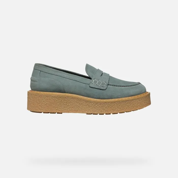 Geox Loafers ELIDEA WOMAN Sage Suede Loafers Sage 8211 Woman