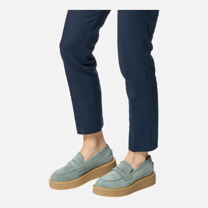 Geox Loafers ELIDEA WOMAN Sage Suede Loafers Sage 8211 Woman