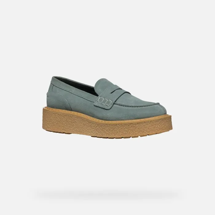 Geox Loafers ELIDEA WOMAN Sage Suede Loafers Sage 8211 Woman