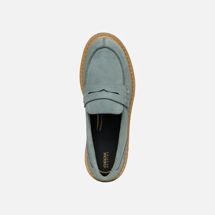 Geox Loafers ELIDEA WOMAN Sage Suede Loafers Sage 8211 Woman