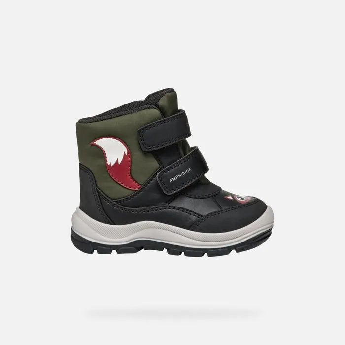Geox MidCalf Boots FLANFIL ABX TODDLER BOY BlackDark Green Waterproof Boots Blackdark Green 8211 Kids