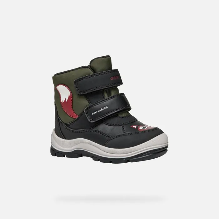 Geox MidCalf Boots FLANFIL ABX TODDLER BOY BlackDark Green Waterproof Boots Blackdark Green 8211 Kids
