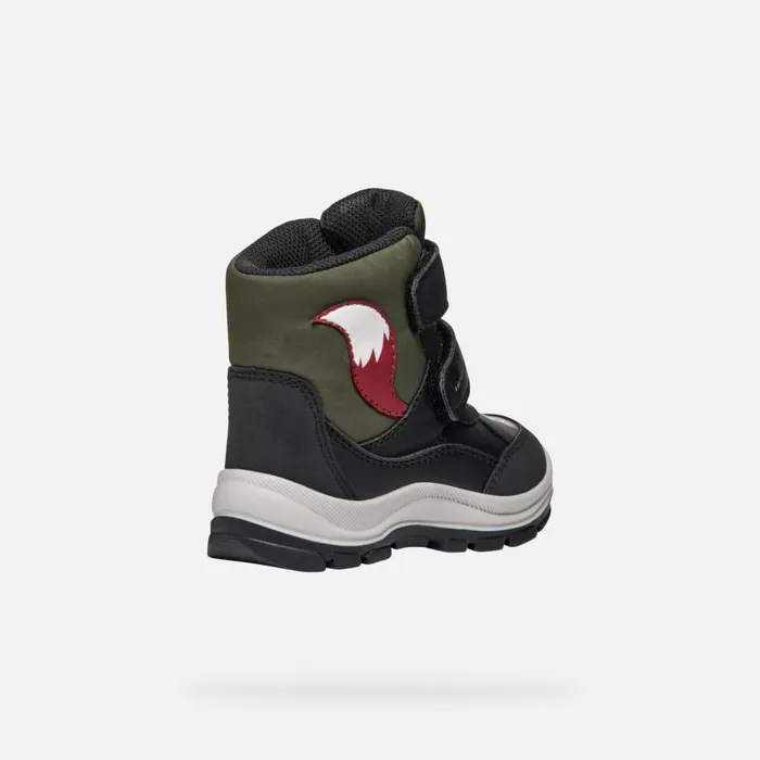Geox MidCalf Boots FLANFIL ABX TODDLER BOY BlackDark Green Waterproof Boots Blackdark Green 8211 Kids