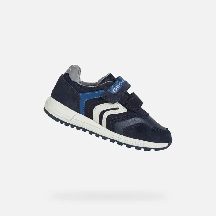 Geox Sneakers ALBEN Junior Boy039s Velcro Shoes Navydark Avio 8211 Kids