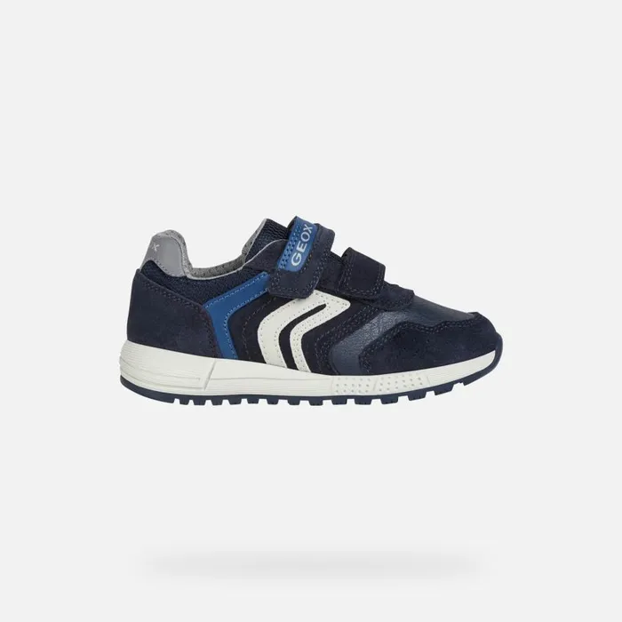 Geox Sneakers ALBEN Junior Boy039s Velcro Shoes Navydark Avio 8211 Kids