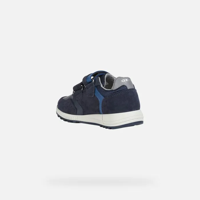 Geox Sneakers ALBEN Junior Boy039s Velcro Shoes Navydark Avio 8211 Kids