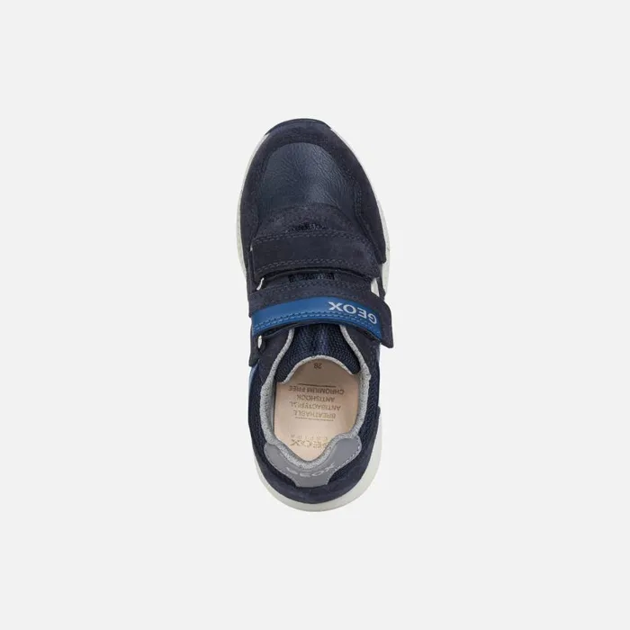 Geox Sneakers ALBEN Junior Boy039s Velcro Shoes Navydark Avio 8211 Kids