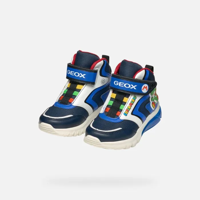 Geox Sneakers CIBERDRON JUNIOR NavyRoyal Nintendo 8211 Supermario Navyroyal 8211 Kids