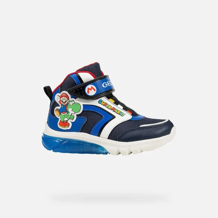 Geox Sneakers CIBERDRON JUNIOR NavyRoyal Nintendo 8211 Supermario Navyroyal 8211 Kids
