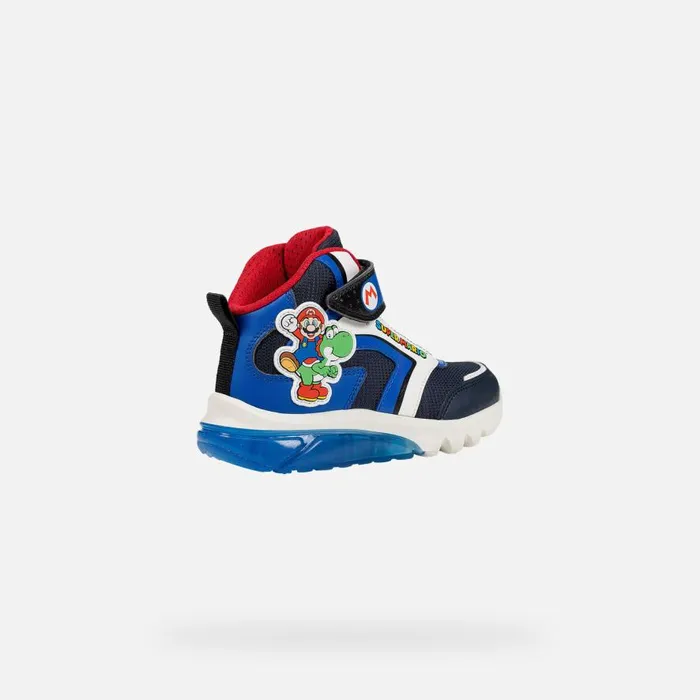 Geox Sneakers CIBERDRON JUNIOR NavyRoyal Nintendo 8211 Supermario Navyroyal 8211 Kids
