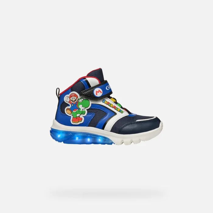 Geox Sneakers CIBERDRON JUNIOR NavyRoyal Nintendo 8211 Supermario Navyroyal 8211 Kids