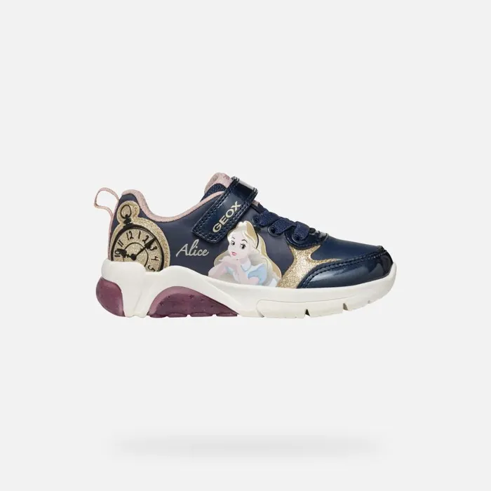 Geox Sneakers FADINLIGHT JUNIOR Dark NavyPlatinum Alice 8211 Disney Dark Navyplatinum 8211 Kids