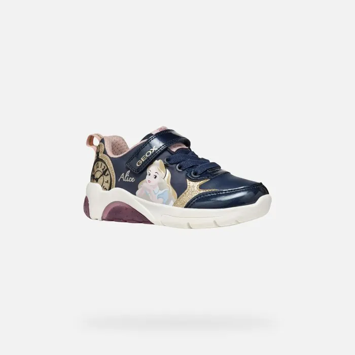 Geox Sneakers FADINLIGHT JUNIOR Dark NavyPlatinum Alice 8211 Disney Dark Navyplatinum 8211 Kids