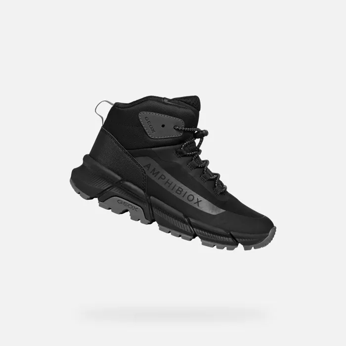 Geox Sneakers FLEXYPER PLUS ABX BOY BlackDark Grey High Top Sneakers Blackdark Grey 8211 Kids Geox Sneakers FLEXYPER PLUS ABX BOY BlackDark Grey High Top Sneakers Blackdark Grey 8211 Kids