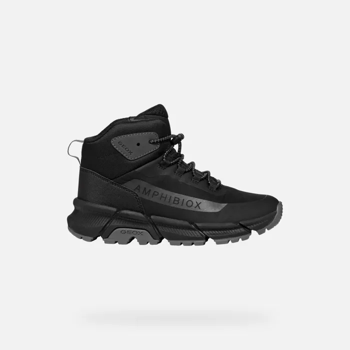 Geox Sneakers FLEXYPER PLUS ABX BOY BlackDark Grey High Top Sneakers Blackdark Grey 8211 Kids