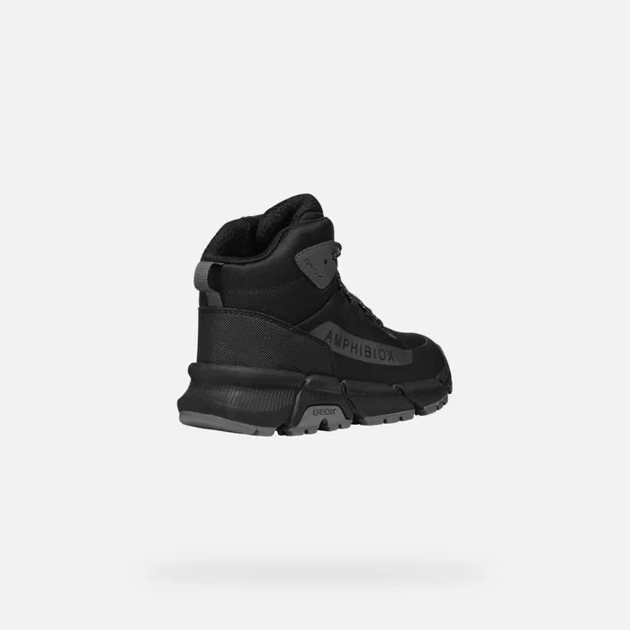 Geox Sneakers FLEXYPER PLUS ABX BOY BlackDark Grey High Top Sneakers Blackdark Grey 8211 Kids