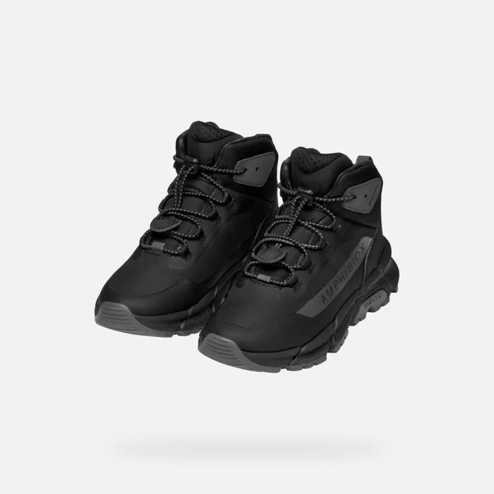 Geox Sneakers FLEXYPER PLUS ABX BOY BlackDark Grey High Top Sneakers Blackdark Grey 8211 Kids