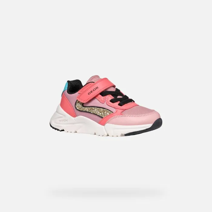 Geox Sneakers LOFTUS GIRL Dark CoralLight Pink Low Top Sneakers Dark Corallight Pink 8211 Kids