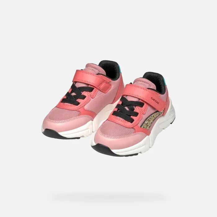 Geox Sneakers LOFTUS GIRL Dark CoralLight Pink Low Top Sneakers Dark Corallight Pink 8211 Kids